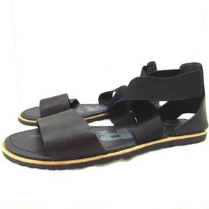 SOREL Women's Ella Sandals Black Leather